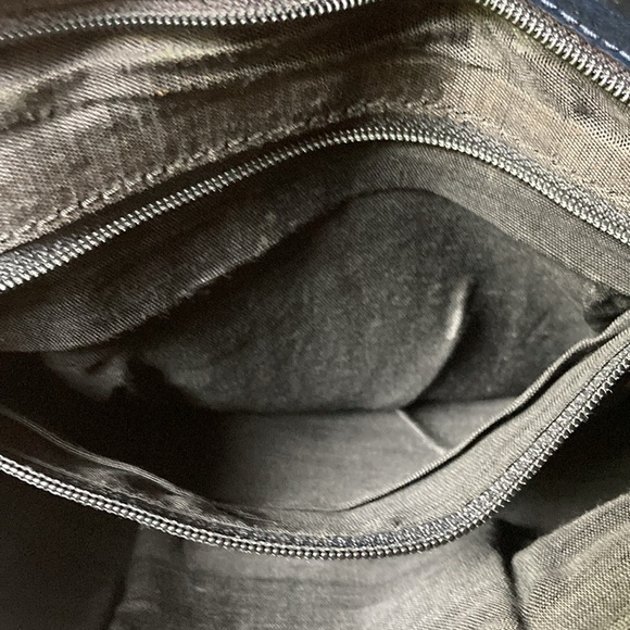 Leather Navy Clutch - Picture 5 of 6